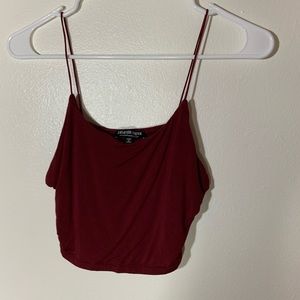 Maroon cropped tank top